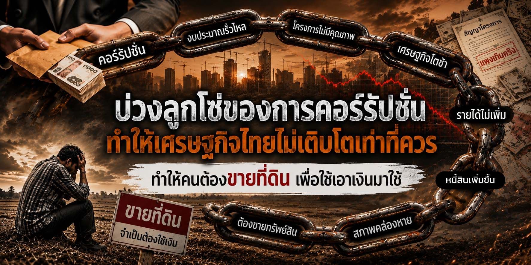 เมื่อเศรษฐกิจโดยรวมไม่โต คนไทยจึงต้องขายที่ดินเพื่ออยู่รอด
