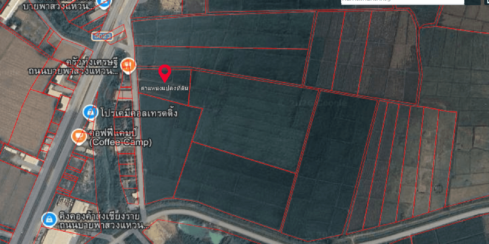 ขายที่ดินเชียงราย  ใกล้ถนนบายพาส เวียงบูรพา 19-2-76
