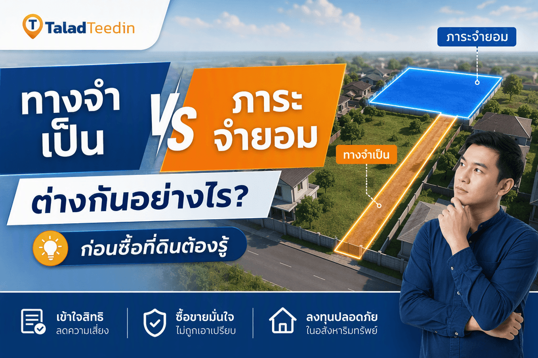 ทางจำเป็น vs ภาระจำยอม ต่างกันอย่างไร? ก่อนซื้อที่ดินต้องรู้