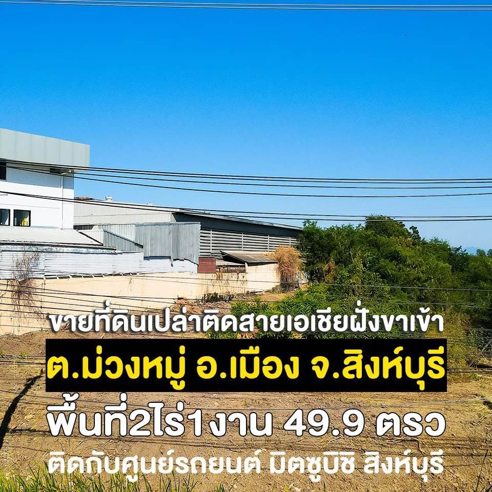 ขายที่ดินสิงห์บุรี เมืองสิงห์บุรี 2-1-49.9