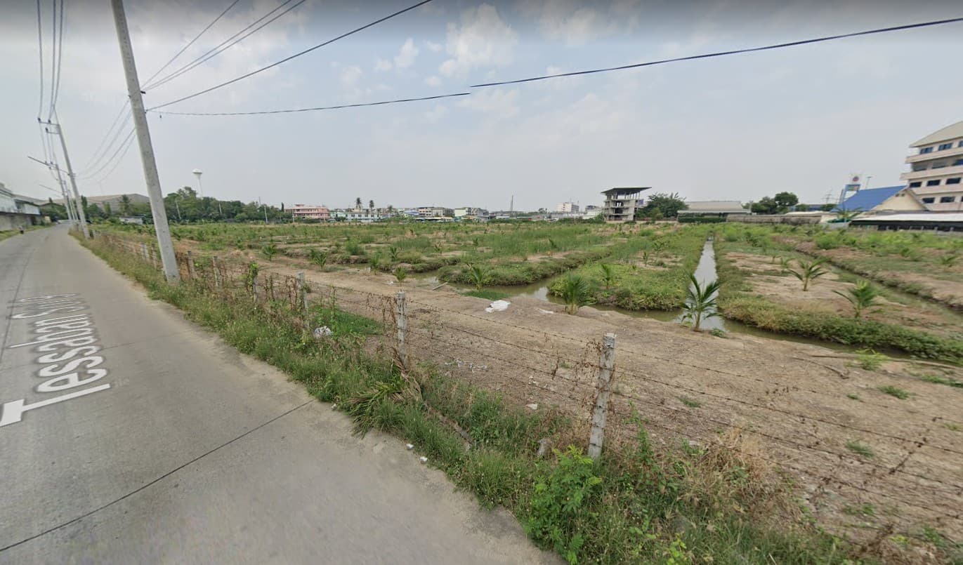  ขายที่ดิน 22 ไร่ ผังสีม่วง ติดถนนเพชรเกษม อ้อมใหญ่ นครปฐม ทำเลดี พร้อมทำโรงงานได้เลย