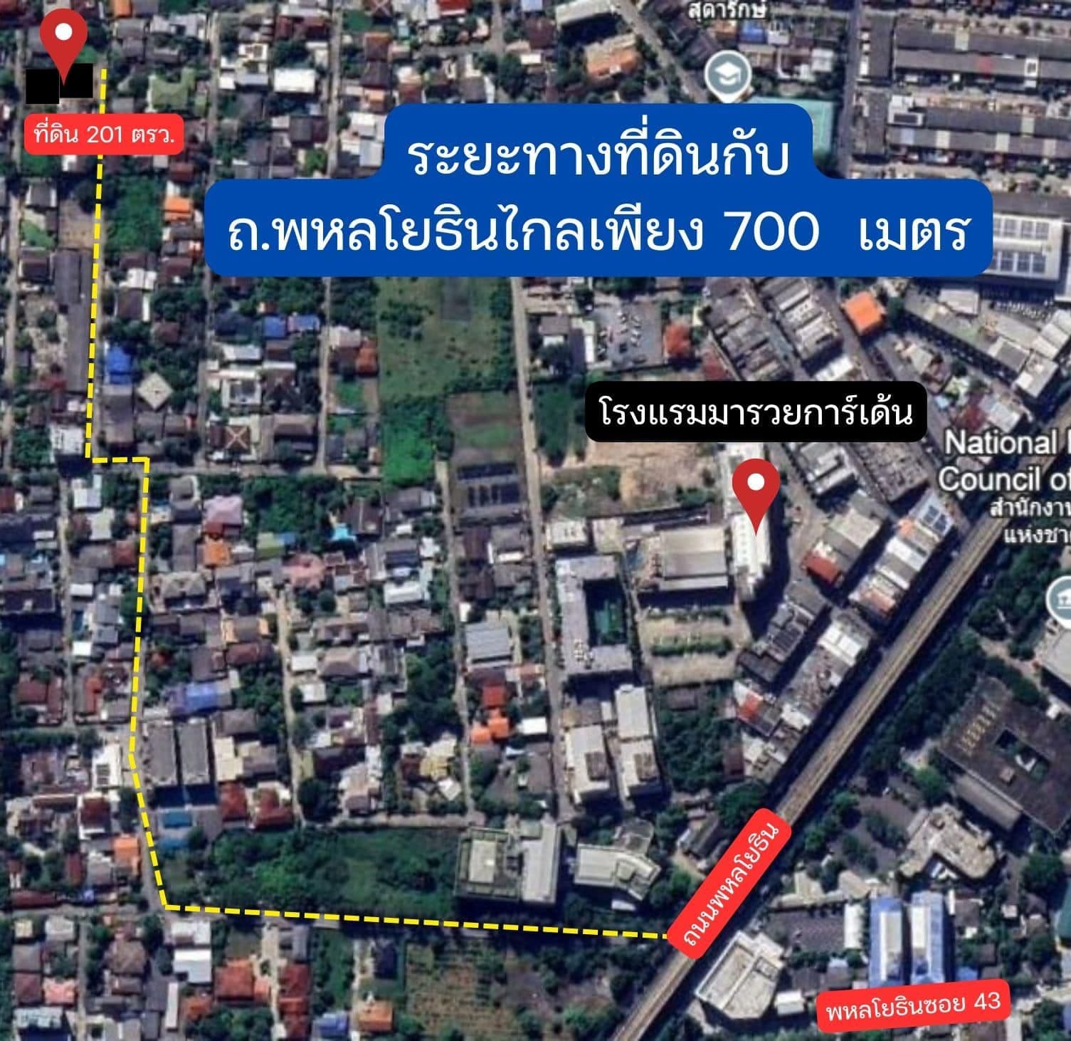 🔥ขายที่ดินแปลงใหญ่ 201 ตรว. ซอยพหลโยธิน 44 ใกล้ม.เกษตร กรมป่าไม้ 