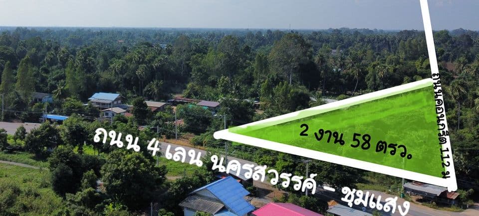 ที่ดินแปลงสวย ชุมแสง นครสวรรค์ 2-0-58