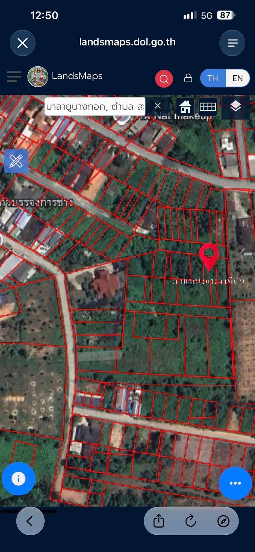 ขายที่ดิน เมืองยะลา ไม่มีสิ่งปลูกสร้าง แถวๆหลังบ้านแบนอร์ 50 ตร.ว. 