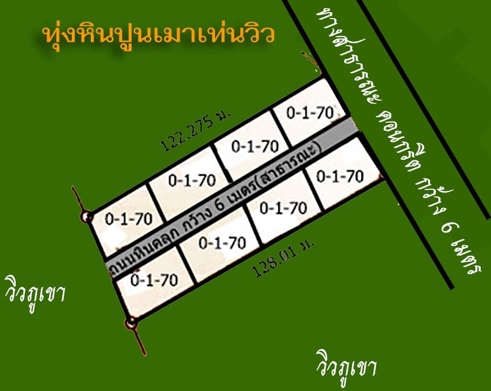 ที่ดินวิวภูเขา แบ่งขาย 170 ตารางวา อ.เมืองเพชรบูรณ์ จ.เพชรบูรณ์