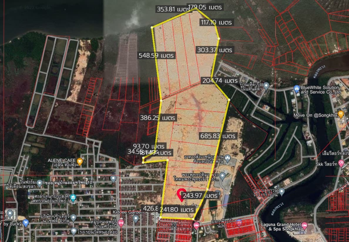 ขายที่ดินสงขลา หาดใหญ่ 279-0-9.8