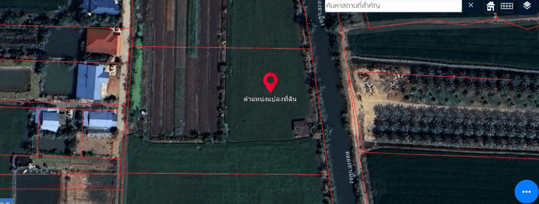ขายที่ดิน ติดคลองริมน้ำ ติดถนนซอย บรรยากาศบ้านสวนน่าอยู่อาศัย/ทำร้านคาเฟ่ 