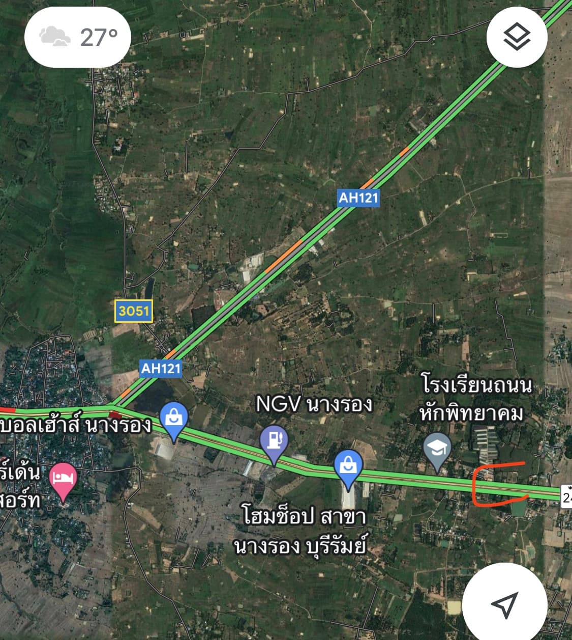 ขายที่ดินบุรีรัมย์ จ.บุรีรัมย์ อ.นางรอง 7-0-87 ไร่