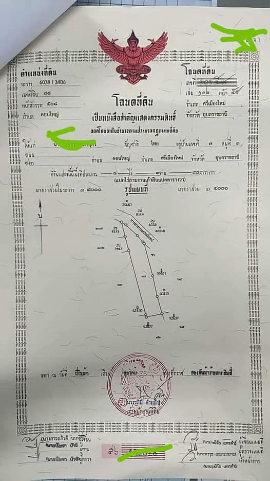 ขายที่นาอุบลราชธานี ศรีเมืองใหม่ 8-3-48 ไร่
