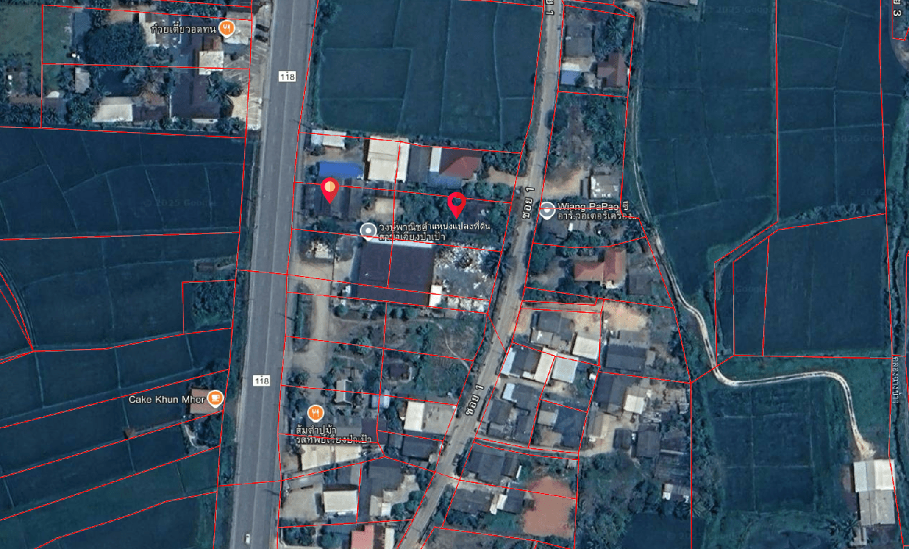 ขายที่ดินเชียงราย อำเภอเวียงป่าเป้า ที่ดินแปลงสวย ติดถนน 2 ด้าน ใกล้ชุมชน เหมาะลงทุนต่อมาก 1-0-26 ไร่.