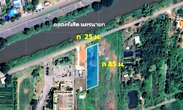 ขายที่ดินติดคลองรังสิต-นครนายก คลอง14 วิวคลองสวย