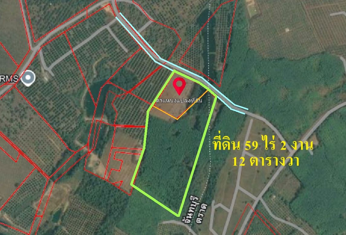 ขายที่ดินสวนทุเรียน+สวนยาง เขาสมิง จ.ตราด 59 ไร่ 2 งาน ราคา 43 ล้าน