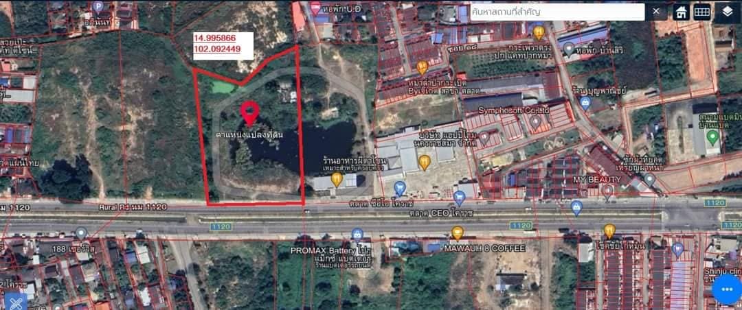 ต้องการขาย ที่ดิน หน้ากว้างติดถนน 85 เมตร ในเมือง โคราช 