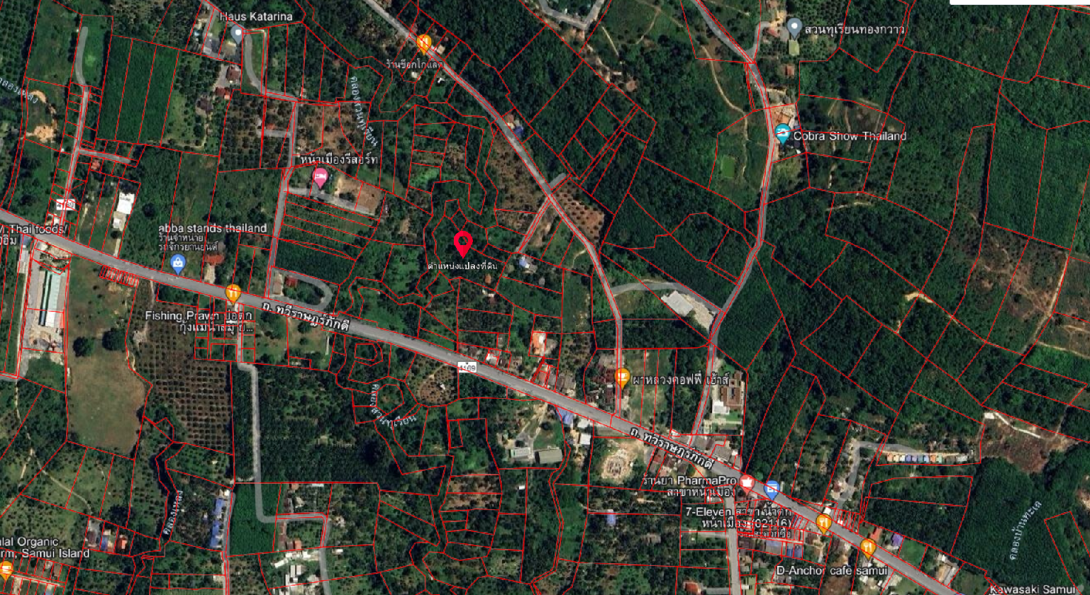 ที่ดินเกาะสมุย ทางเข้าน้ำตกหน้าเมือง