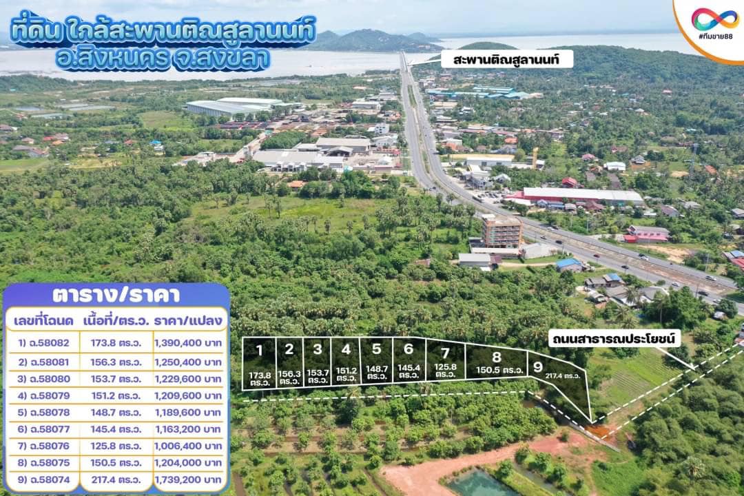 ขายที่ดินสงขลา สิงหนคร 0-1-25.8ตารางวา