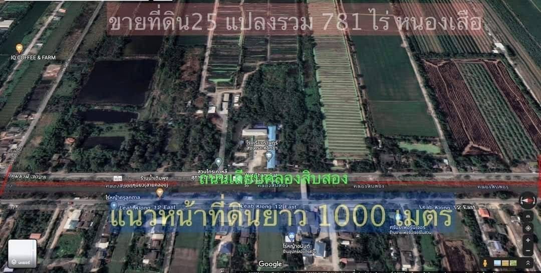 ขายที่ดินปทุมธานี หนองเสือ ขายด่วน