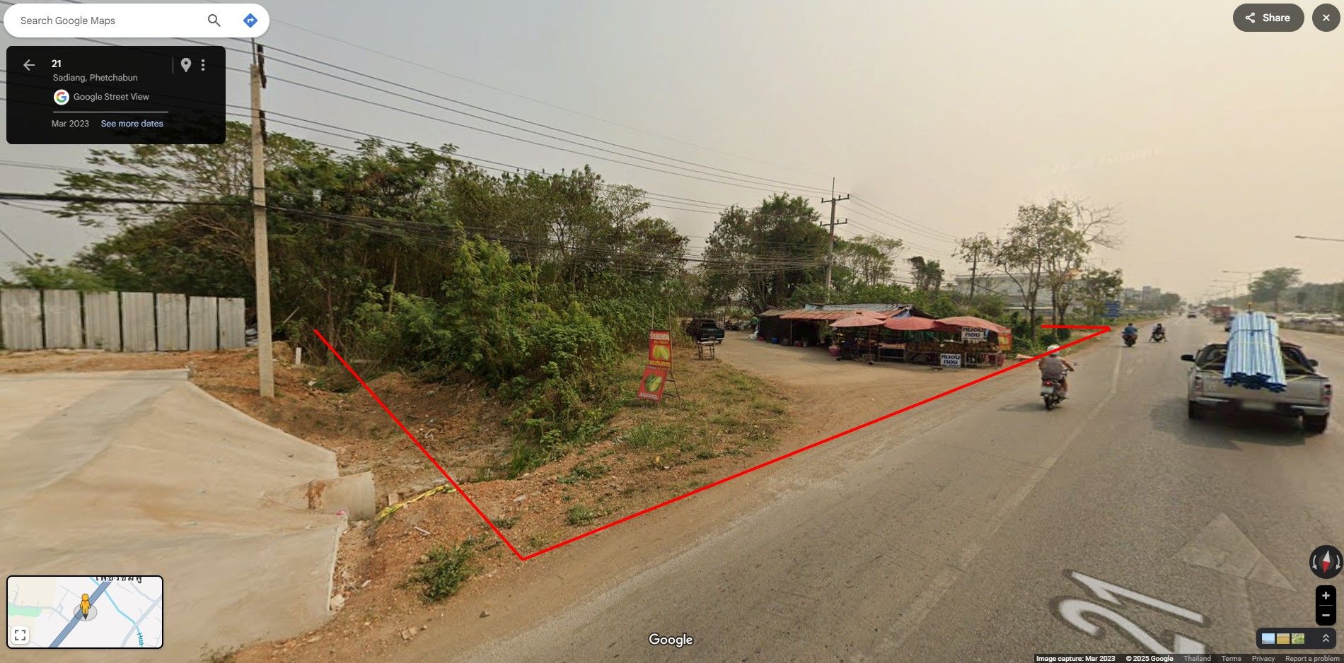 ขาย ที่ดิน ตัวเมือง เพชรบูรณ์ ติดถนนใหญ่ เส้นนอก หน้ากว้าง 90ม. ติดทางหลวงหมายเลข 21 (ถนนคชเสนีย์)  5 ไร่ 1 งาน 71.1 ตารางวา
