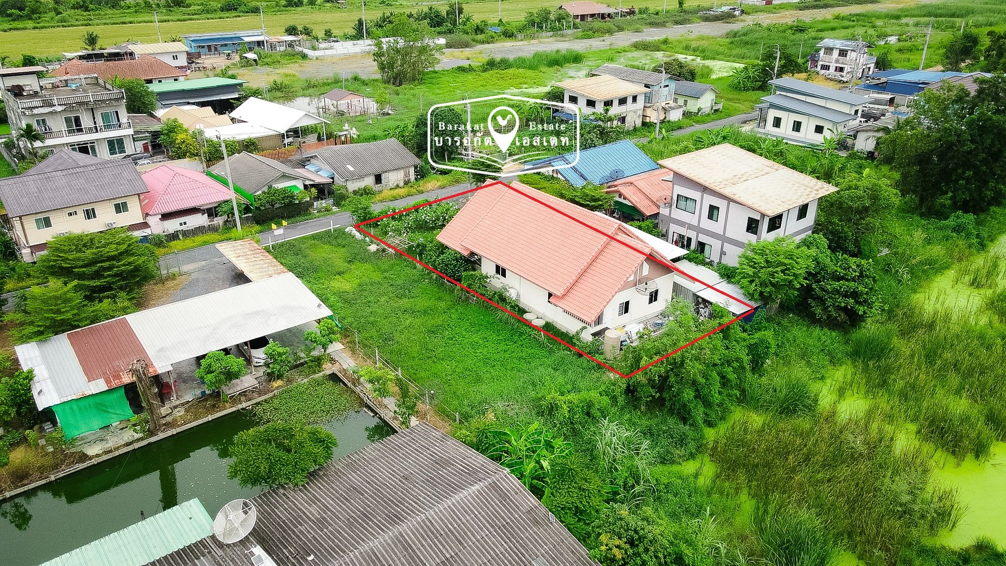 ทำเลดีเข้าซอยเพียง 450 เมตร บ้านสวนพร้อมอยู่ ใกล้สำนักจุฬาคลอง9