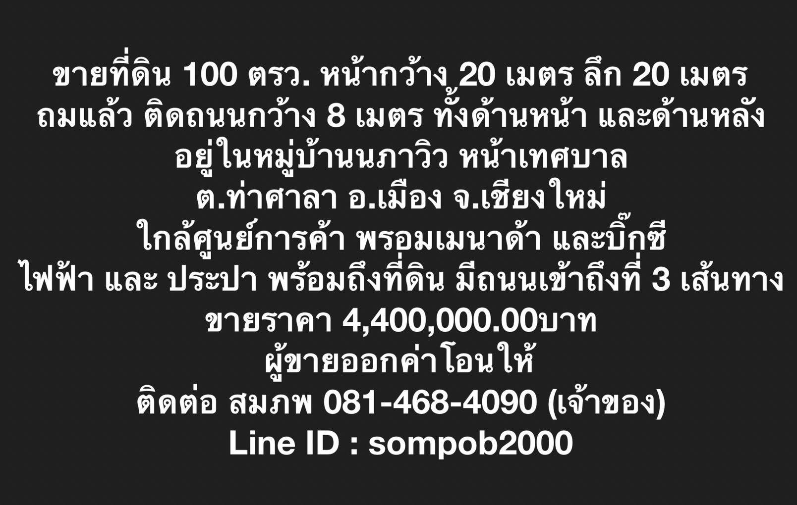 ที่ดินเปล่า เมืองเชียงใหม่ 0-1-0.1