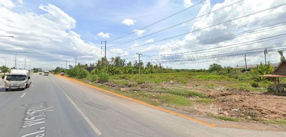 ที่ดิน ติดถนนพระรามสอง ขาเข้ากรุงเทพ  สมุทรสงคราม 9 ไร่