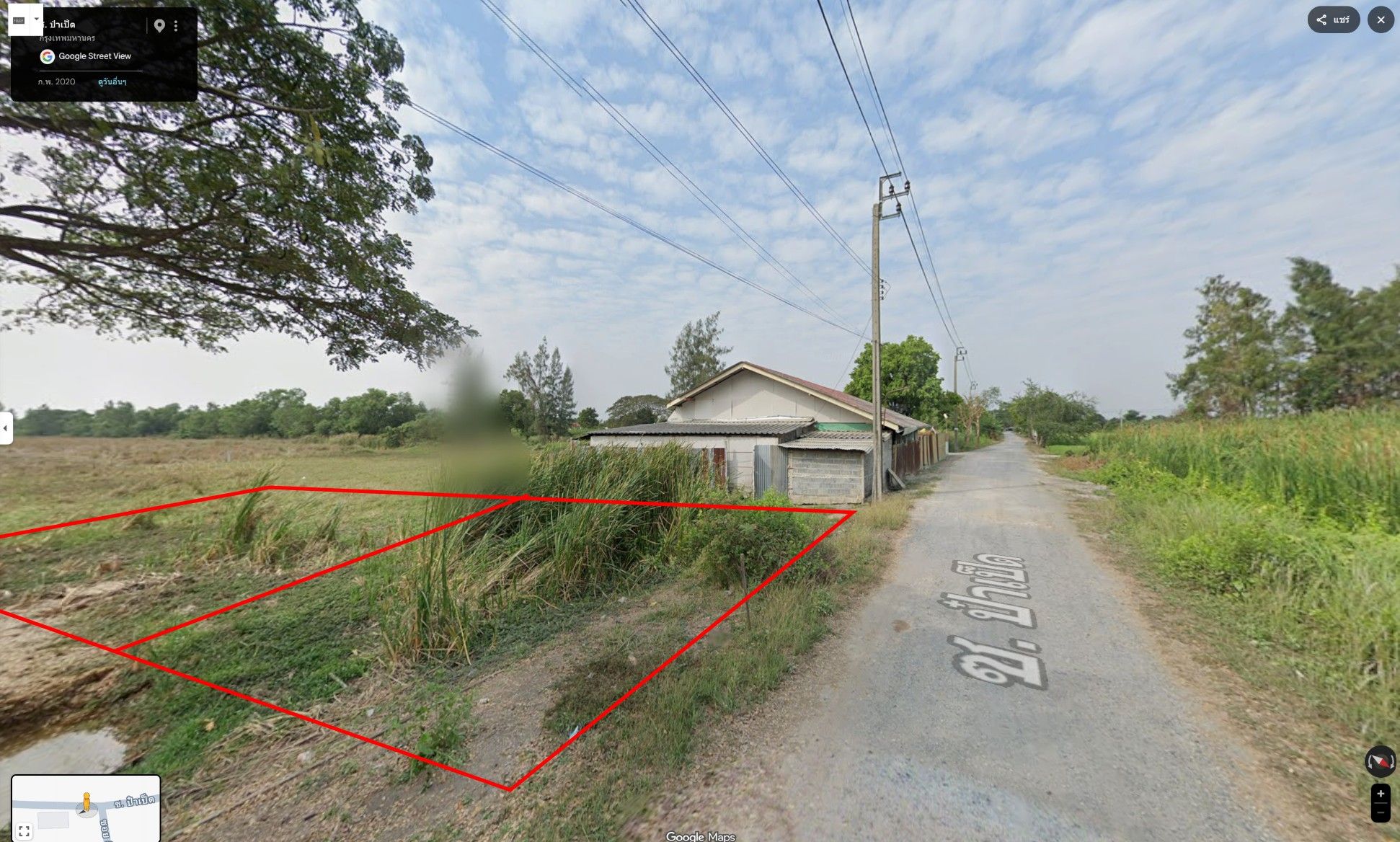 ขายที่ดินกรุงเทพ ที่ดินหนองจอก ซอยป๋าเป็ด ต้นซอย