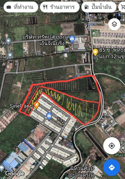 ขายที่ดินเปล่า ซอย พุทธบูชา 36 บางมด ทุ่งครุ กรุงเทพมหานคร 10140