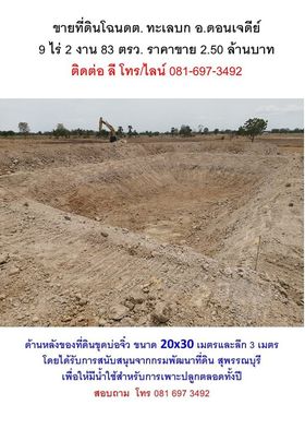 ขายที่ดินเพื่อการเกษตร สุพรรณบุรี 9-2-83