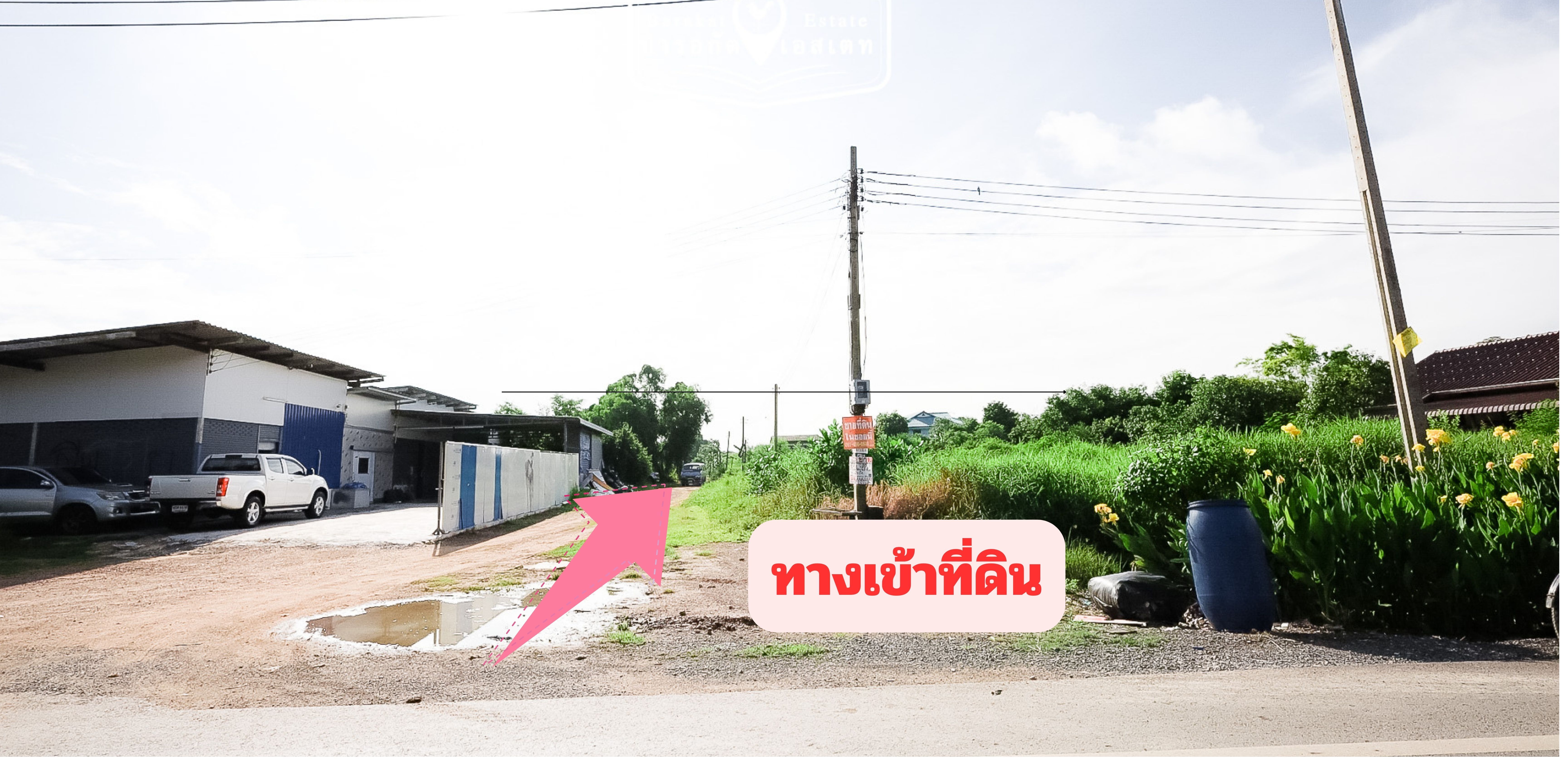 ที่ดินสวย ใกล้ร้านอาหารเรือนรายอ เข้าซอยเพียง 240 เมตรเท่านั้น 100 ตร.ว. ราคาหลักแสน