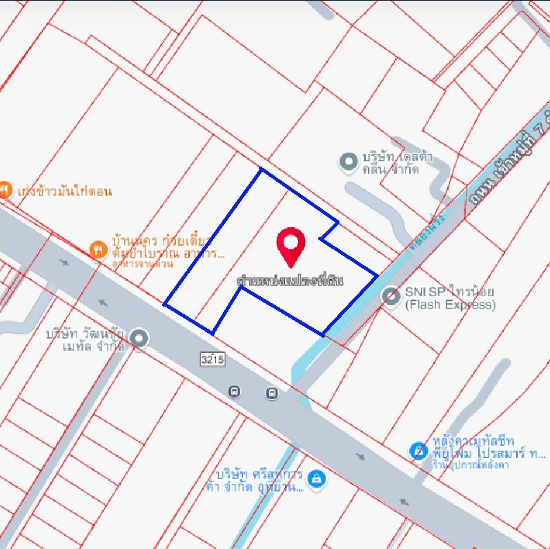 ขายที่ดิน 4ไร่ 2งาน 31ตร.วา ติดถนน บางกรวย-ไทรน้อย (เส้น 3215 บางกรวย-ไทรน้อย)