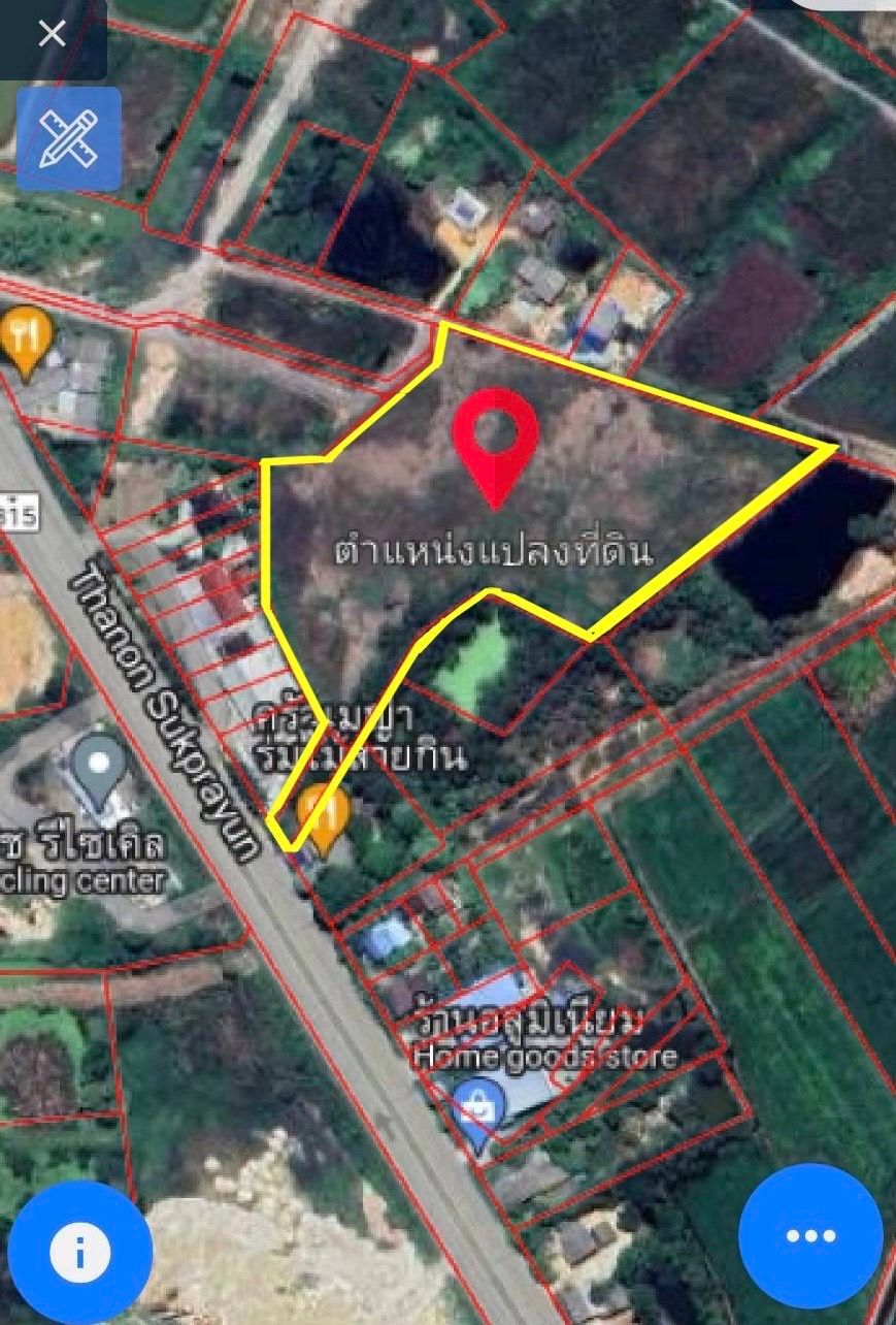ขายที่ดินยกแปลง ติดถนนศุขประยูร พนัสนิคม ชลบุรี