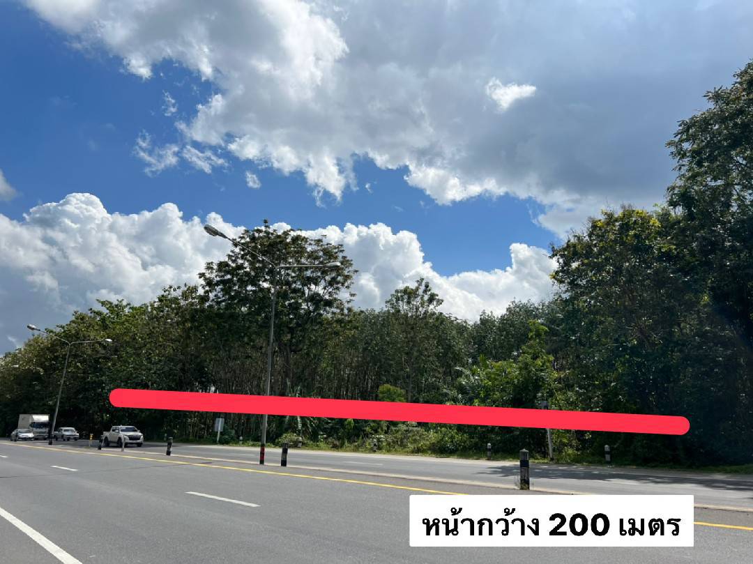 ที่ดินเปล่า ติดถนน เพชรเกษม พัทลุง 25-1-70.4 ไร่