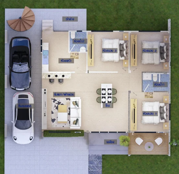 ใกล้ทะเล❤️บ้านเดี่ยวสไตล์นอร์ดิก 3นอน 2น้ำ 2ที่จอดรถ มีดาดฟ้า 🏠บ่อนอก เมืองประจวบคีรีขันธ์ 🏖️ Near Beach Nordic Single House 3 Bed Room 2 Bath Room 2 Parking + Rooftop