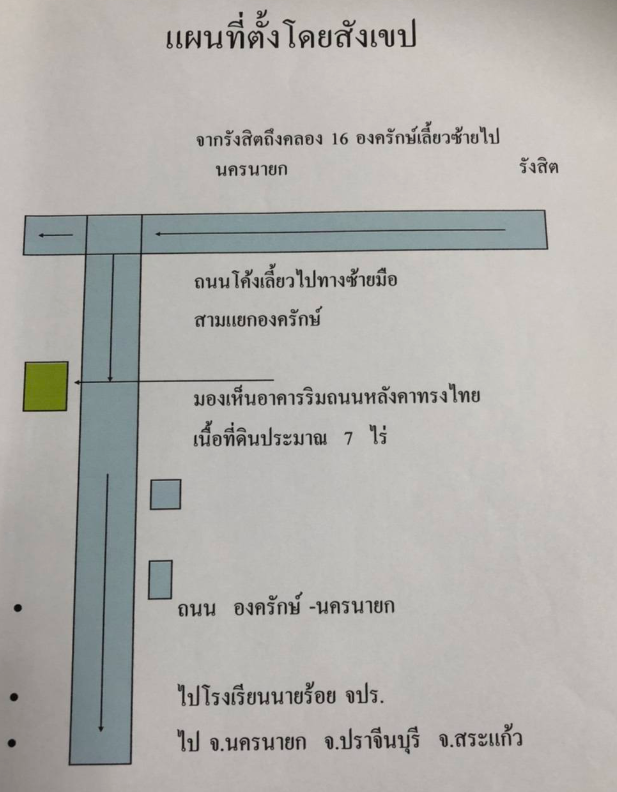 ขายที่ดินนครนายก องครักษ์ ที่ดินทำเลสวย ติดถนน น่าลงทุน เป็นที่ดินพร้อมสิ่งปลูกสร้าง 5-1-12 ไร่.