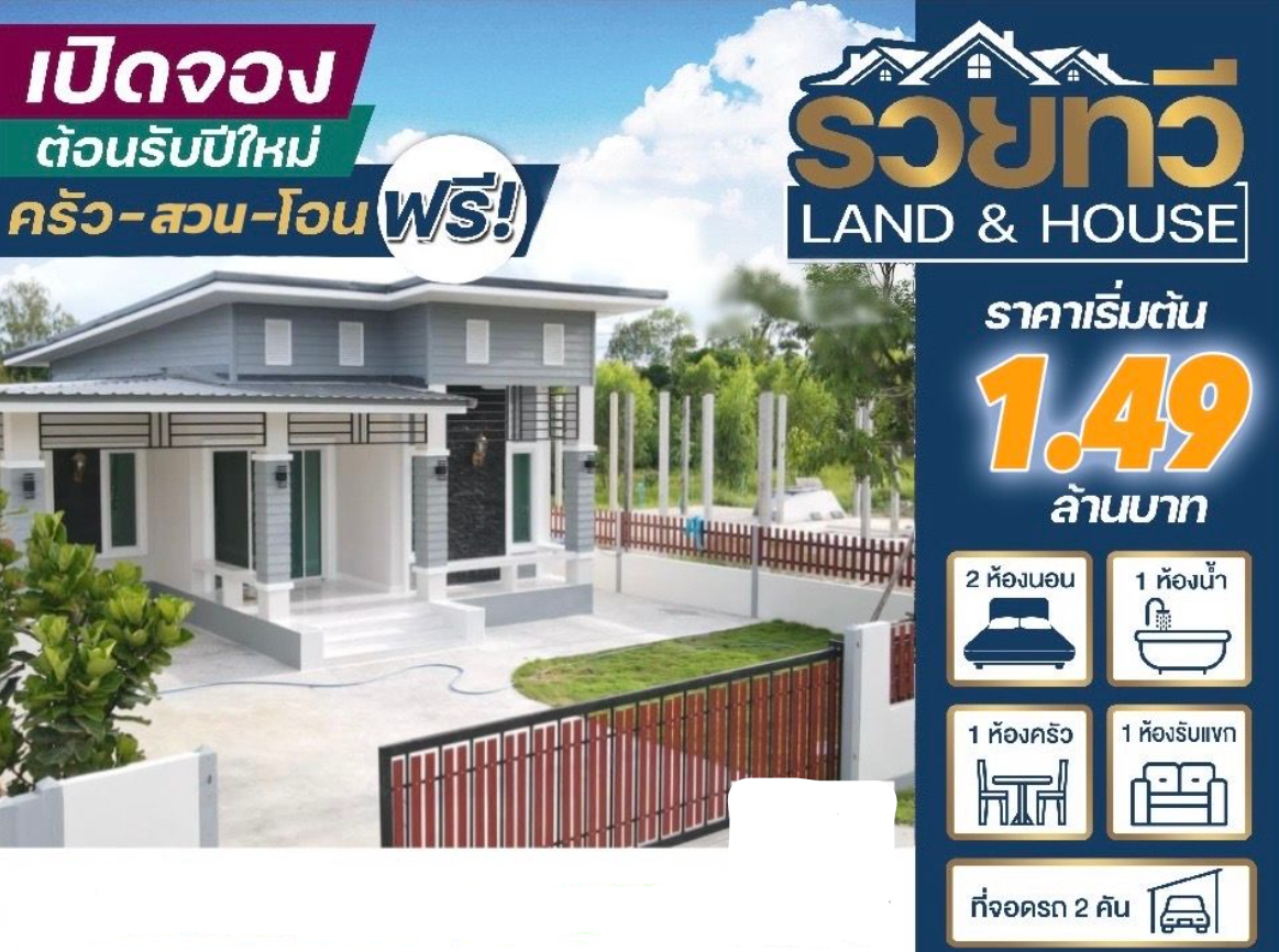 💥เปิดจอง💥บ้านสร้างใหม่ 🍃🏡ที่ดินเนื้อที่ 65 ตรว. พื้นที่ใช้สอย 75 ตร.ม. 