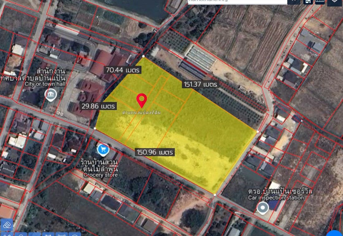 DD-0294 ขายที่ดินถมแล้ว 8-3-44.9 ไร่ ประเมินแบงก์เงินเหลือ ต.บ้านแป้น อ.เมือง ลำพูน
