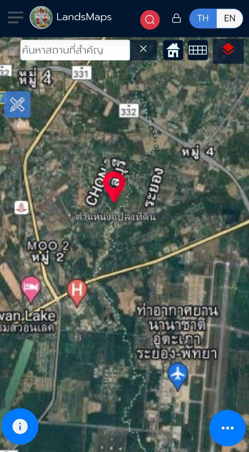 ขายที่ดิน 10 ไร่ 0 งาน 75 ตารางวา ใกล้สนามบินอู่ตะเภา