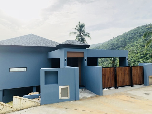 ขายที่ดิน พร้อมบ้าน pool villa see view ทะเล 180 องศา ที่บางมะขาม เกาะสมุย เนื้อที่ 6-3-88.2 ไร่