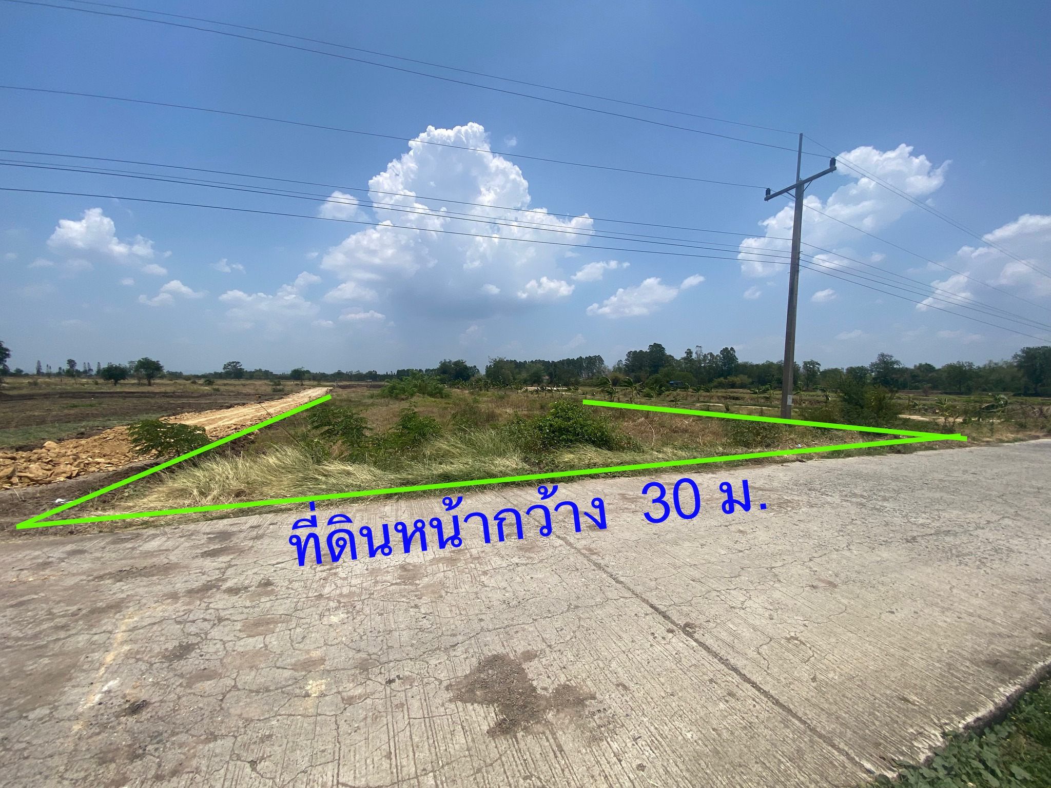 ขายทีดิน โคกสำโรง ติดถนนลาดยาง น้ำไฟพร้อม ห่างพหลโยธินเพียง 1.6 กม.
