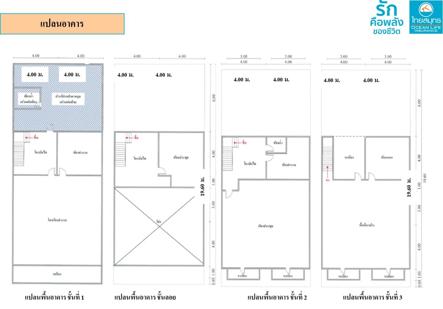 ที่ดินพร้อมตึกแถว 3 ชั้น 2 คูหา อ.เสนา จ.อยุธยา