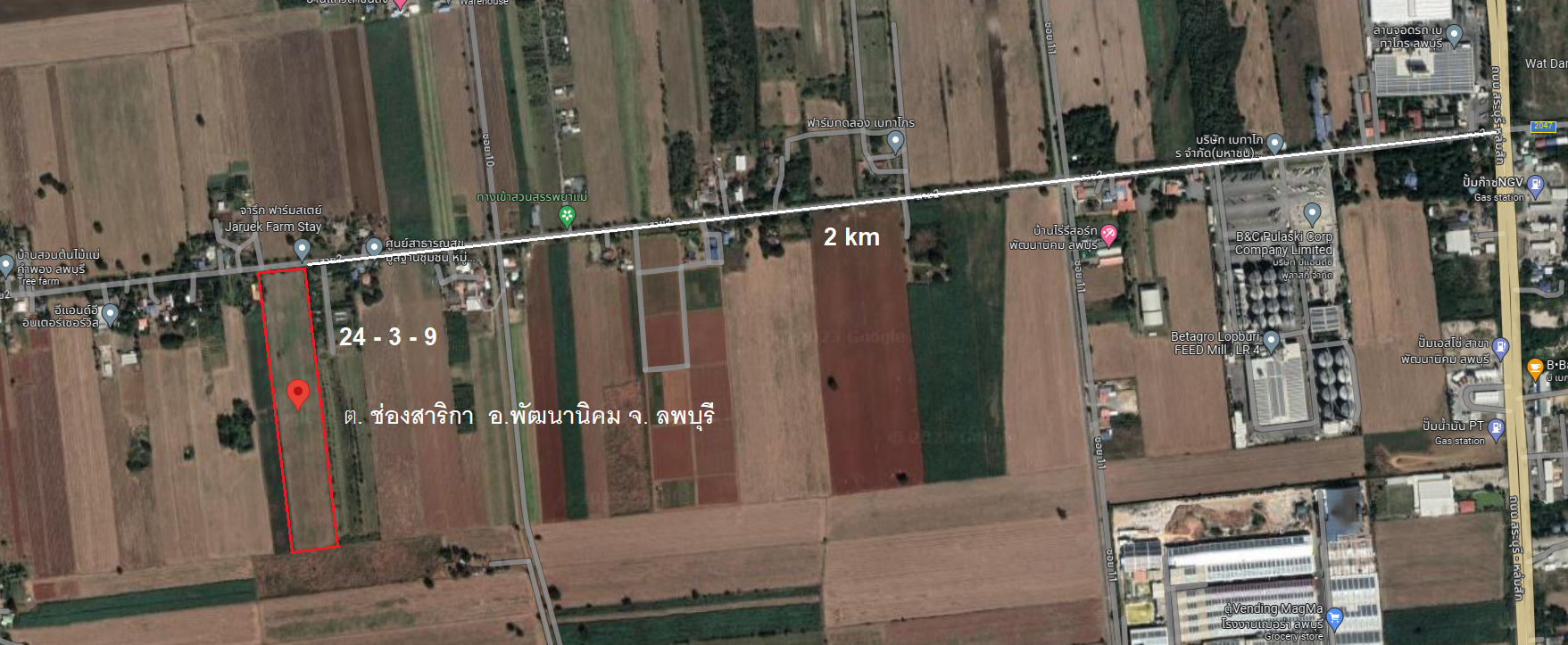 ขายที่ดินศักยภาพสูง 24 ไร่ ต.ช่องสาริกา อ.พัฒนานิคม จ.ลพบุรี ทำเลทองแห่งการลงทุน ใกล้เขื่อนป่าสักชลสิทธิ์