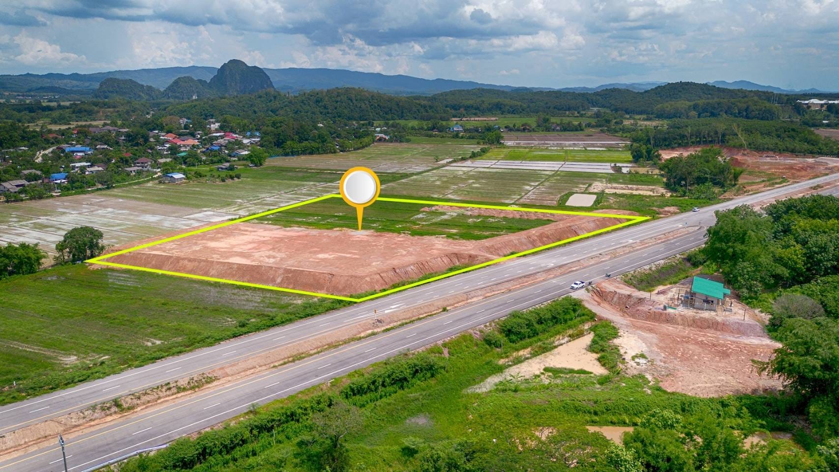 ที่ดินติดถนนสี่เลนเส้น R3A เวียงชัย เชียงราย 14-2-23