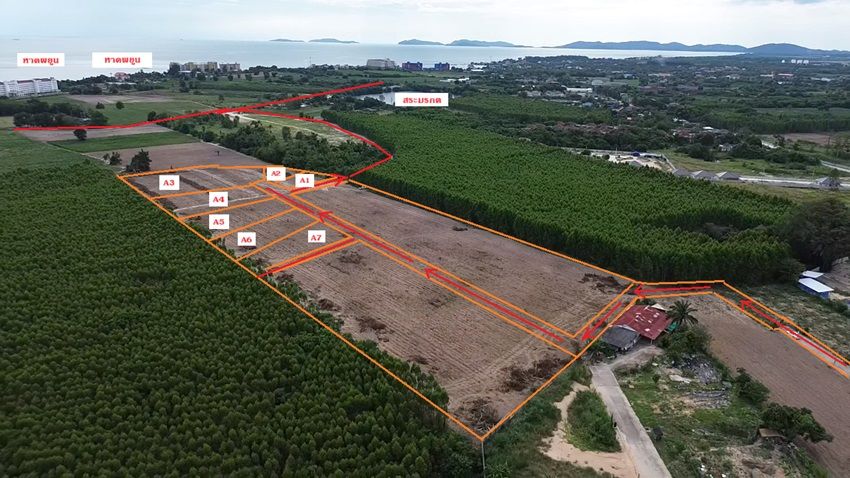 ขายที่ดินระยอง อำเภอบ้านฉางที่ดินแบ่งขายขนาด 1 ไร่ - 7 ไร่ ใกล้หาดพยูน บ้านฉาง