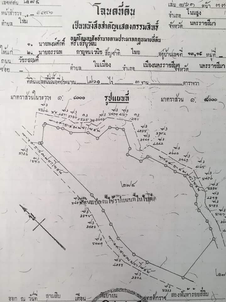 ที่ดินเปล่าแปลงใหญ่ โนนสูง นครราชสีมา 261-3-0