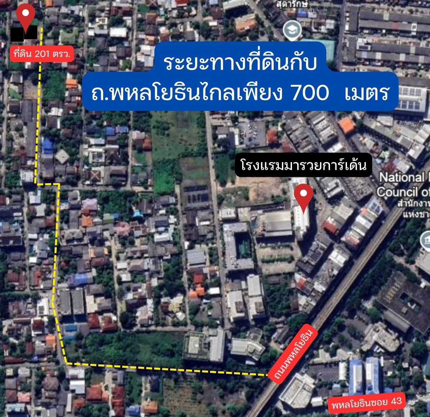 🔥ขายที่ดินแปลงใหญ่ 201 ตรว. ซอยพหลโยธิน 44 ใกล้ม.เกษตร กรมป่าไม้ 
