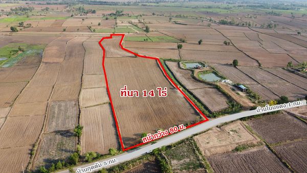 ที่เปล่าโฉนดครุฑแดง บ้านโนนแดง ต.บุ่งคล้า อ.เมือง จ.ชัยภูมิ  14-0-56