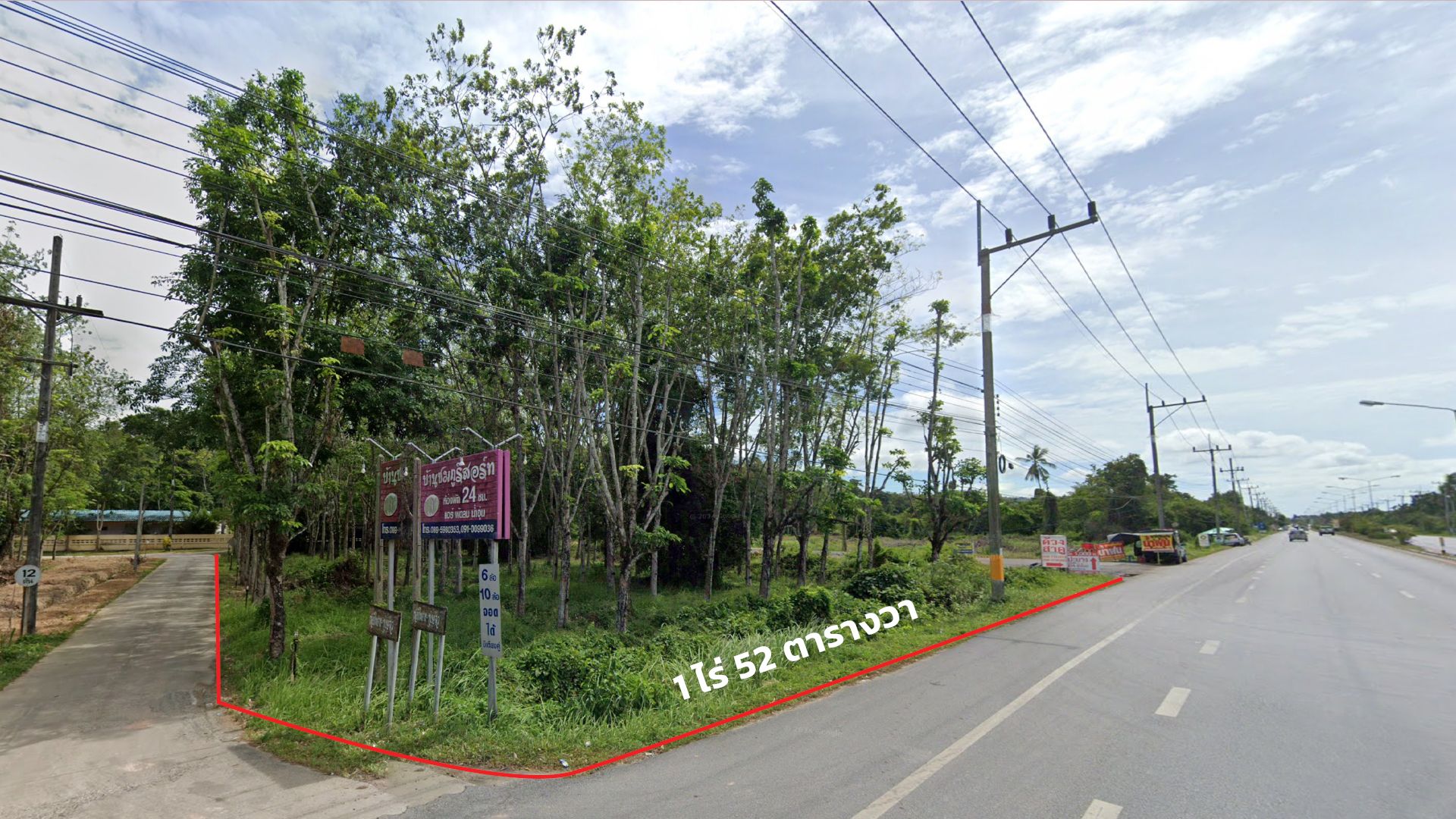 ขายถูก 5 ล้าน 9 แสน บาท ที่สวนยางติดถนนใหญ่ ระหว่างทางพัทลุง-ตรัง