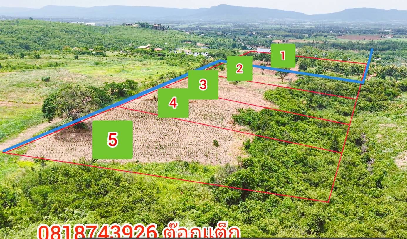ไร่ละ 1,800,000 บาทโฉนดพร้อมโอน ที่บนเนินเขา วิวเขายายเที่ยง