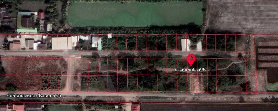 ที่ดิน คลองหก คลองหลวง ปทุมธานี ถมแล้วกำแพงกั้นดิน 1 เมตร.