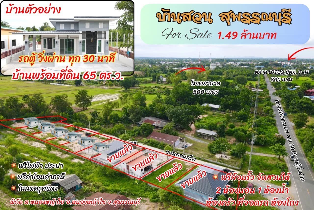 💥เปิดจอง💥บ้านสร้างใหม่ 🍃🏡ที่ดินเนื้อที่ 65 ตรว. พื้นที่ใช้สอย 75 ตร.ม. 