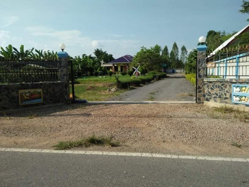 บ้านพร้อมที่ดิน หลังสวย ติดแม่น้ำ ท่าม่วง กาญจนบุรี 